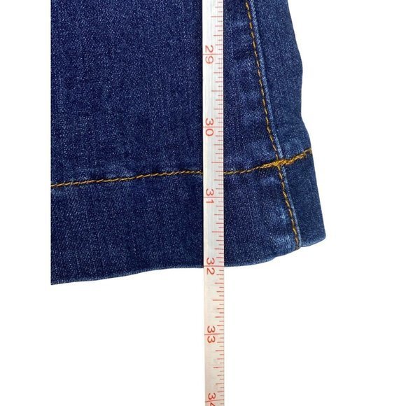 Angry Rabbit High Waist 70s blue Denim Flare Bellbottom Jeans Size 26/3 - Picture 6 of 9